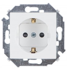 Simon 15 Белый Розетка с/з Schuko со шторками, 16А 250В, винт. зажим  1591443-030  Simon