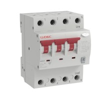 Автоматический выключатель дифференциального тока YON max типа MDR, 3P+N, 100mA, 25A, хар-ка C, 6kA, тип A  MDR63N-3N3C25-A  DKC