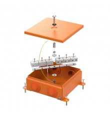 Коробка металлическая огнестойкая 70-0380-FR10.0-12 E15-E120 RAL2004 150x150x60 (6 шт/кор)  70-0380-2004-FR10.0-12  Промрукав
