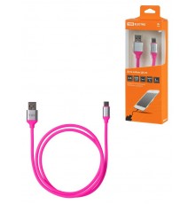 Дата-кабель, ДК 20, USB - USB Type-C, 1 м, силиконовая оплетка, розовый,  SQ1810-0320  TDM