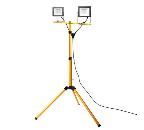 Прожектор светодиодный LL-503 квадрат 2*50W 6400К 220V черный IP65 (на штативе)  29568  FERON