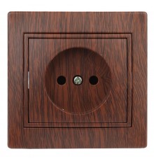1-201-10 Intro Розетка 2P, 16А-250В, IP20, СУ, Plano, венге  Б0030056  Intro