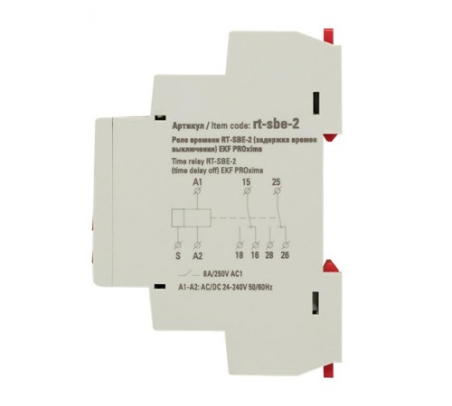 Реле времени (задержка выключ. после пропад. сигн.) RT-SBE-2 EKF PROxima  rt-sbe-2  EKF