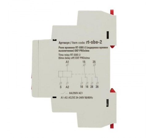 Реле времени (задержка выключ. после пропад. сигн.) RT-SBE-2 EKF PROxima  rt-sbe-2  EKF