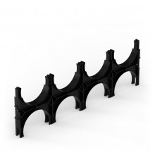 Кластер для двустенных труб d160 мм, четверной, двухсторонний (22 шт/кор)  PR13.02593  Промрукав