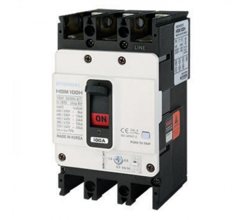 Автоматический выключатель HGM100H 3PT4S0000C 00040F 32-40A ток к.з. 26kA AC380/415В  13.03.02.000624  HYUNDAI