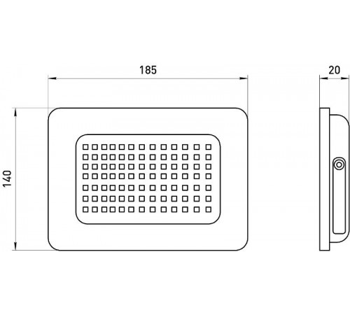 Прожектор светодиодный LPR-023-0-65K-070 70Вт 6500K 5600Лм 165х160х35  Б0052025  ЭРА