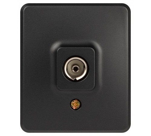 Розетка ЭРА Эксперт 11-3201-05 TV одиночная, IP20, ОУ, Антрацит  Б0063024  ЭРА