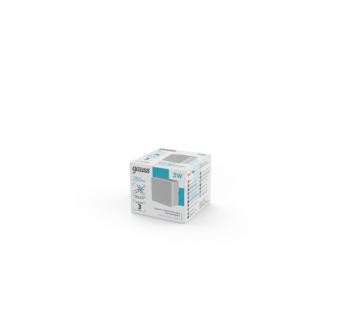 Модуль квадратный светодиодный  IP40 70*70*55мм 3W 280Лм 4000К Shop Lighting белый 1/100  883564248  Gauss