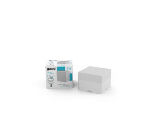 Модуль квадратный светодиодный  IP40 70*70*55мм 3W 280Лм 4000К Shop Lighting белый 1/100  883564248  Gauss