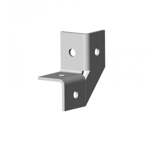 Угол 3D, 4 отверстия, толщ. 4,0 мм, гор. цинк, 368124  УС-3D4-4,0-ГЦ   Ostec