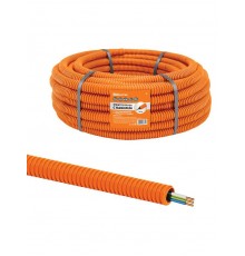 Электротруба гофрированная ПНД d16 оранж., с кабелем ВВГ-Пнг(А)-LS 3х1,5ок(N,PE)-0,66 ГОСТ (50м)  SQ0140-3001  TDM