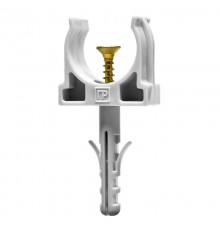 Крепеж-клипса с дюбелем и саморезом серая д20 (100шт/1200шт уп/кор)  PR13.0216  Промрукав