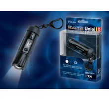 Фонарь-брелок offroad Premium "Compact fellow traveller"  P-KL025-B Black  алюм, 1 Nichia 0,5mm LED, 3.6V 70mAh Ni-MH в/к, черн  05147  Uniel