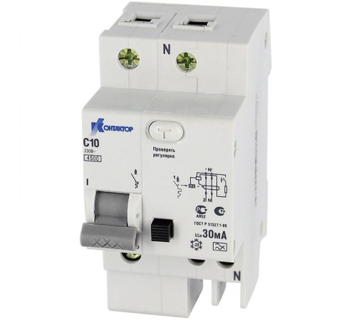 Выключатель автоматический дифференциального тока АВДТ-063, 1P+N, 50А, Idn-30mA, тип А  7000676  Контактор (Legrand)