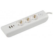 MODERN Удлинитель У03В с/з 2м 3х1мм2 16А/250В USBх3 бел.  WYP12-16-03-02-ZKU-K01  IEK