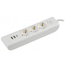 MODERN Удлинитель У03В с/з 2м 3х1мм2 16А/250В USBх3 бел.  WYP12-16-03-02-ZKU-K01  IEK