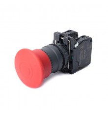 Кнопка аварийного останова SB5 в сборе 22мм 40мм тяни-толкай пластик 1НО+1НЗ  SB5AT845  SE
