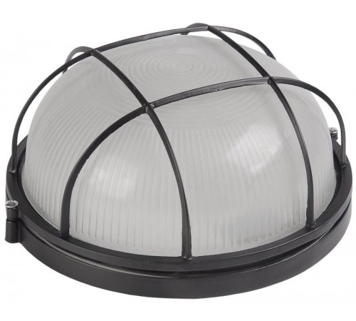 Светильник для ЖКХ НПП 1302 60Вт Е27 IP54 черный/круг с реш.  LNPP0-1302-1-060-K02  IEK