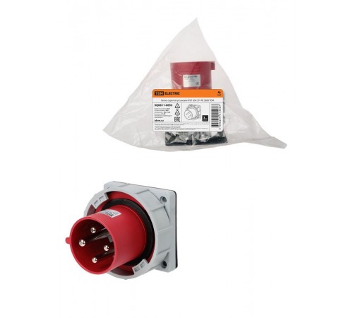 Вилка скрытой установки IP67 63А 3Р+РЕ 380В  SQ0611-0052  TDM