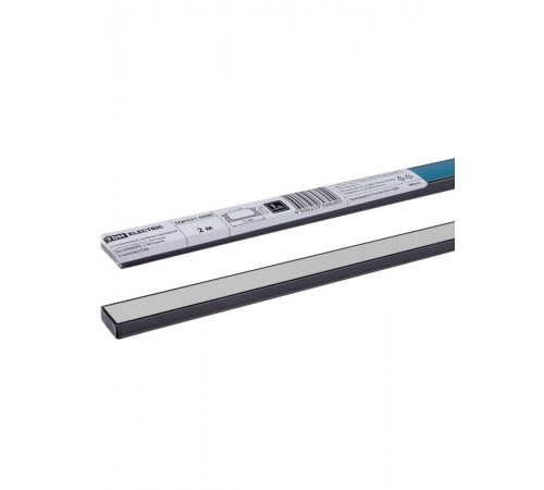 Алюминиевый профиль накладной черный 1506 (2 м), матовый рассеиватель, 2 заглушки, 3 крепежа  SQ0331-0490  TDM