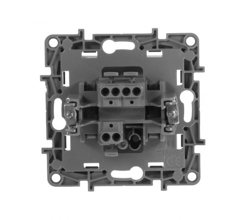 Etika Антрацит Переключатель 1-клавишный, автозажимные клеммы, 10 AX, 250 В  672605  Legrand