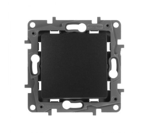 Etika Антрацит Переключатель 1-клавишный, автозажимные клеммы, 10 AX, 250 В  672605  Legrand