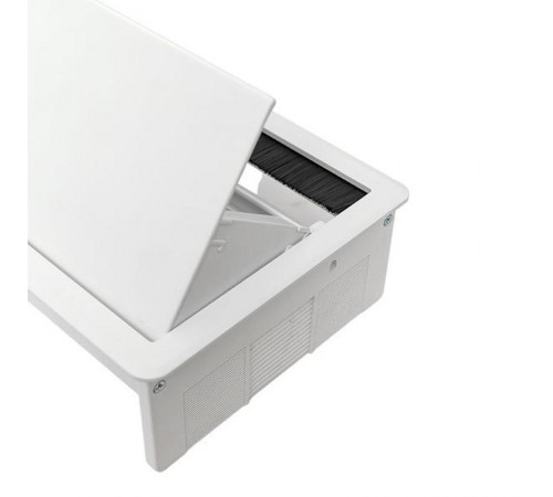 Встраиваемый настольный розеточный блок выдвижной, 8 модулей, белый, C-Line белый  cl-vnbv-8-w  EKF