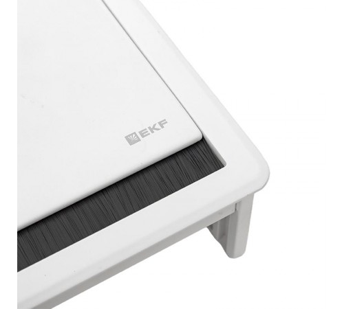 Встраиваемый настольный розеточный блок выдвижной, 8 модулей, белый, C-Line белый  cl-vnbv-8-w  EKF