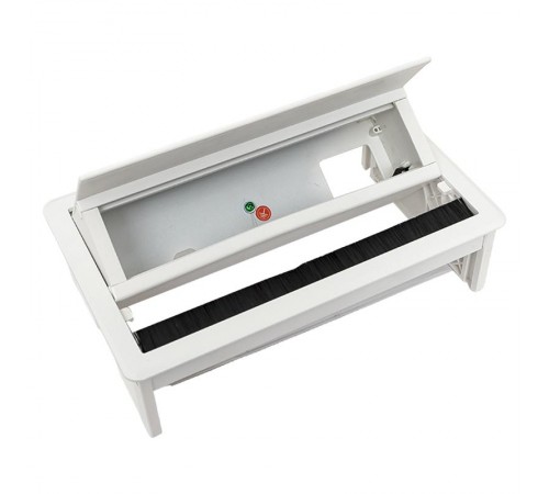 Встраиваемый настольный розеточный блок выдвижной, 8 модулей, белый, C-Line белый  cl-vnbv-8-w  EKF