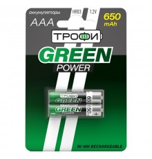 Аккумулятор HR03-2BL 650 mAh (20/240/17280) (AAA)   Б0019499  ТРОФИ (батарея (заряжаемый элемент питания)