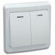 ВЕГА белый ВС10-2-1-ВБ Выключатель 2-клавишный с индикацией 10А ВС10-2-1-ВБ  EVV21-K01-10-DM  GENERICA