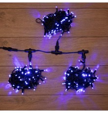Гирлянда "LED ClipLight" 24V, 3 нити по 10 метров, цвет диодов Синий  323-313  NEON-NIGHT