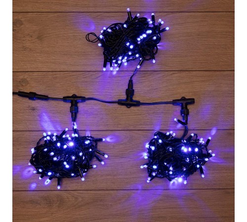 Гирлянда "LED ClipLight" 24V, 3 нити по 10 метров, цвет диодов Синий  323-313  NEON-NIGHT