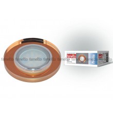 Светильник декор.встр "Peonia"DLS-P106 GU5.3 CHROME/BRONZE GU5.3. арматура металл, хром. / стекл, бронза.  09993  Fametto