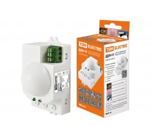 Датчик движения ДДМ-01 5,8ГГц 1200Вт, 10-720с, 1-8м, 3+Лк, 120(сбоку)+360(сверху)гр IP20,  SQ0324-0015  TDM