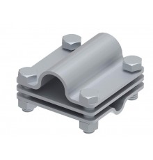 Соединитель крестообразный 65х65 стержень/пруток/полоса 4 болта D-20, гор. цинк, 391113  МС-113-ГЦ   Ostec