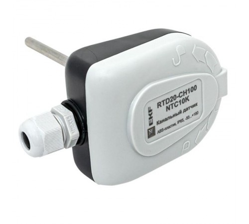 Канальный датчик температуры 100 мм  RTD20-CH100-NTC10K  EKF