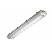 Светильник люминесцентный пылевлагозащищенный с БАП TLWP236 PS EL EM 1263x135x105мм без ламп IP65 прозр  01129  TechnoLux