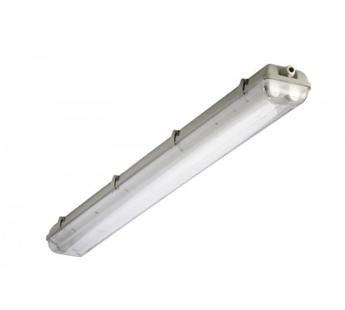 Светильник люминесцентный пылевлагозащищенный с БАП TLWP236 PS EL EM 1263x135x105мм без ламп IP65 прозр  01129  TechnoLux