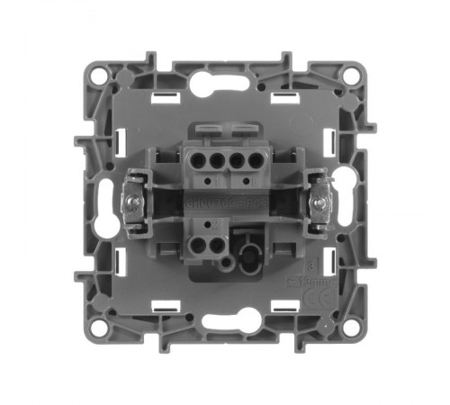 Etika Антрацит Выключатель 1-клавишный, автозажимные клеммы, 10AX, 250 В  672601  Legrand
