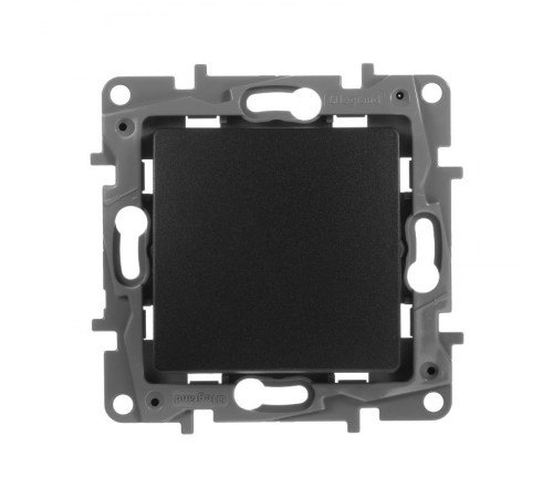 Etika Антрацит Выключатель 1-клавишный, автозажимные клеммы, 10AX, 250 В  672601  Legrand