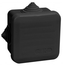 Коробка расп. КМ41236 70х70х40мм IP44 4 вв. черная  UKO21-070-070-040-K02-44  IEK