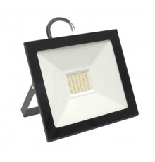 Прожектор светодиодный SFL90-50 2835 SMD 50W 4000K AC220V/50Hz IP65, черный в компактном корпусе, 205*30*160 мм  55077  SAFFIT