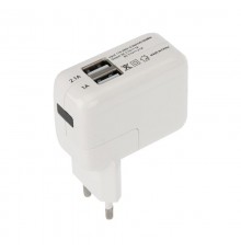 Сетевое зарядное устройство 2xUSB, переходник+адаптер (СЗУ) (5 V, 2100 mA+1000 mA)  18-1187  REXANT