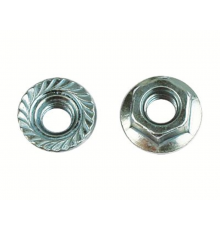 Гайка с насечкой (фланцем) , препятствующей откручиванию М10 INOX  CM101000INOX  DKC