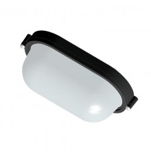 Светильник для ЖКХ под лампу "Банник" 1401 Овал малый НПП 03-60-021 IP65 матовый /корпус черный ГИ  1005500940  Элетех