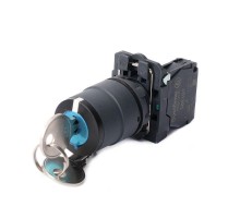 Переключатель SB5 в сборе модульный 22мм 2 позиции с фиксацией ключ 2пол 1НО  SB5AG41  SE