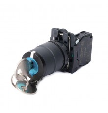 Переключатель SB5 в сборе модульный 22мм 2 позиции с фиксацией ключ 2пол 1НО  SB5AG41  SE