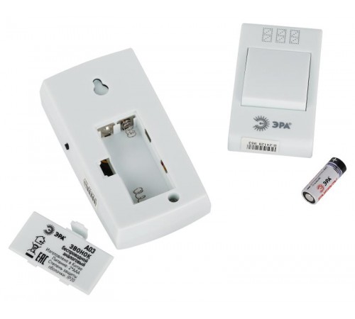 Звонок дверной A03 беспроводной, белый  Б0053277  ЭРА